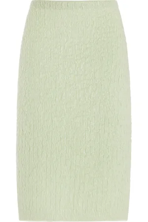 Miu Miu Mohair-Wool Midi Skirt - - IT 36 - Moda Operandi