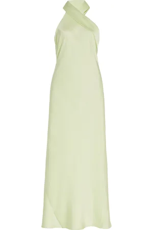 GALVAN Pandora Satin Halter Maxi Dress - - FR 40 - Moda Operandi