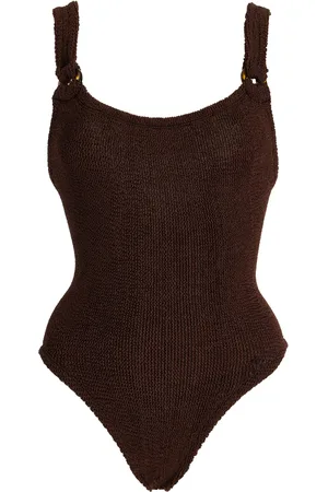 Hunza G Domino Seersucker One-Piece Swimsuit - - OS - Moda Operandi
