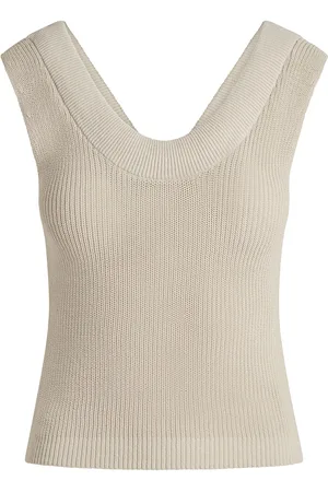 AYA MUSE Vena Knit Cotton-Blend Tank Top - - M - Moda Operandi