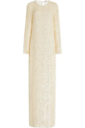ADAM LIPPES Jamis Mother-Of-Pearl Embellished Silk Gown - - US 4 - Moda Operandi