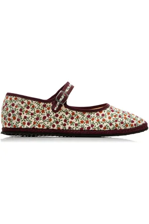 VIBI VENEZIA Floral Canvas Mary Jane Flats - - IT 36 - Moda Operandi