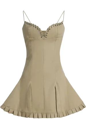 Ludovic De Saint Sernin Exclusive Eva Lace-Up Cotton Mini Dress - - M - Moda Operandi