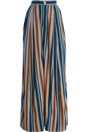 Marrakshi Life The High-Rise Pleated Striped-Cotton Trousers - - S - Moda Operandi