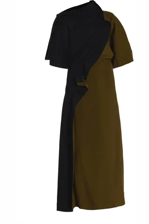 Bottega Veneta Pierced Draped Crepe Midi Dress - - IT 40 - Moda Operandi