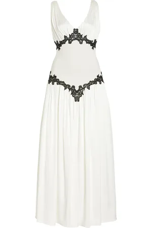 GABRIELA HEARST Highland Embroidered Silk Maxi Dress - Black/white - IT 46 - Moda Operandi