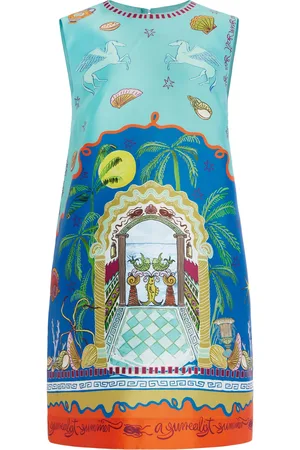 ALÉMAIS Surrealist Summer Crepe Mini Dress - - AU 8 - Moda Operandi