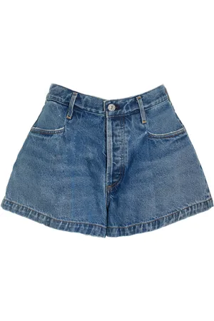 Citizens of Humanity Franca Pleated Baggy Denim Shorts - - 25 - Moda Operandi