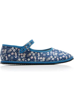 VIBI VENEZIA Exclusive Riviera Floral Canvas Mary Jane Flats - - IT 36 - Moda Operandi