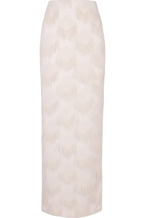 Paris Georgia Iona Fringed Jacquard Maxi Skirt - - S - Moda Operandi