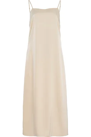 Leset Barb Open Back Satin Midi Slip Dress - - M - Moda Operandi