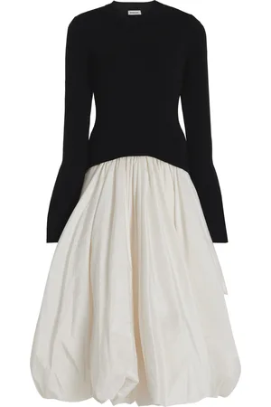 Simkhai Kenlie Mock-Neck Midi Dress - Black/white - XS - Moda Operandi