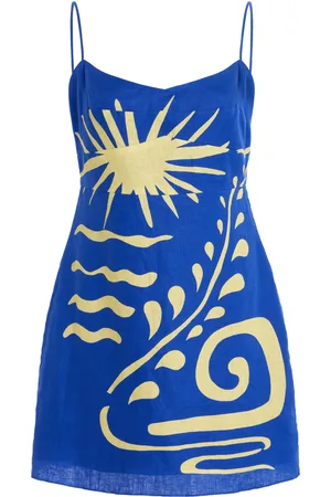 Cala De La Cruz Lucca Linen Mini Dress - - M - Moda Operandi