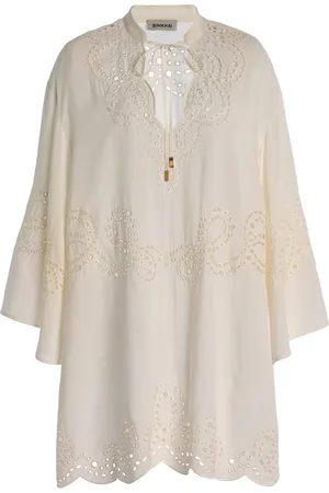 Simkhai Sarina Broderie Anglaise Cotton-Blend Mini Dress - - XS - Moda Operandi
