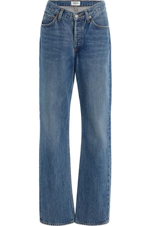 AGOLDE Kelly V-Waist Stretch High-Rise Straight-Leg Jeans - - 24 - Moda Operandi