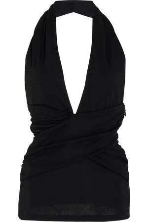 Carolina Herrera Gathered Jersey Halter Top - - XXS - Moda Operandi