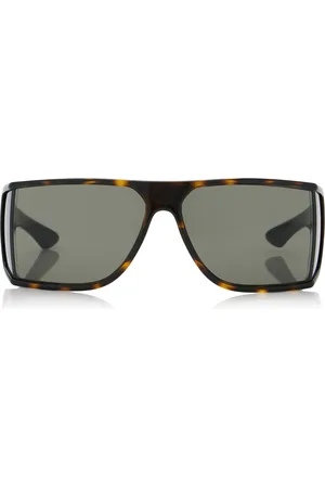 Saint Laurent Shield-Frame Acetate Sunglasses - - OS - Moda Operandi
