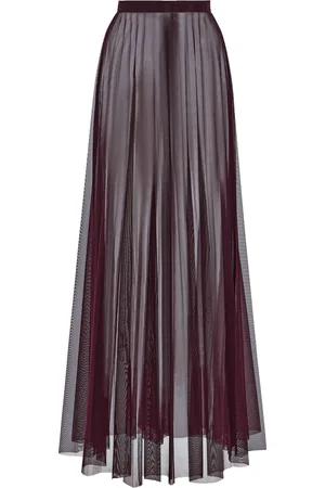 The Frankie Shop Vallen Pleated Mesh Maxi Skirt - - XS - Moda Operandi