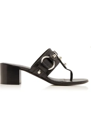 Balenciaga City Leather Sandals - - IT 36 - Moda Operandi