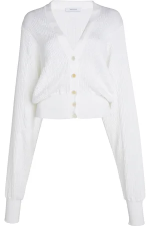 Salvatore Ferragamo Crinkled-Knit Linen-Blend Cardigan - - XS - Moda Operandi