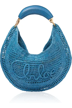 Chloé Summer Banana Raffia and Leather Hobo Bag - - OS - Moda Operandi