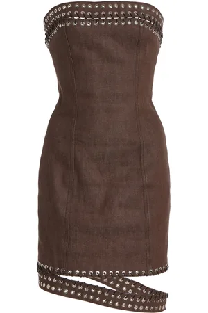 Ludovic De Saint Sernin Lucinda Bustier Denim Mini Dress - - M - Moda Operandi