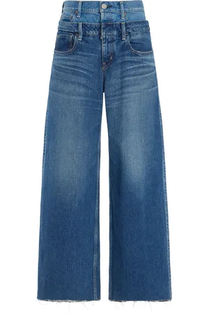 Moussy Bogota Double-Belt Rigid High-Rise Wide-Leg Jeans - - 25 - Moda Operandi