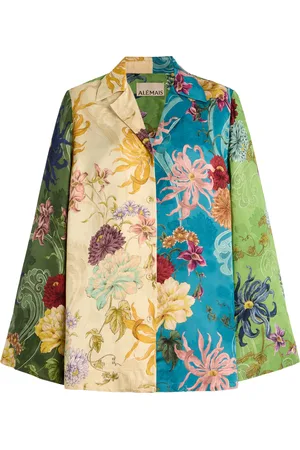 ALÉMAIS Avery Spliced Satin Shirt - - AU 6 - Moda Operandi