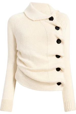 Khaite Lorrai Asymmetric Knit Silk Cardigan - - XS - Moda Operandi