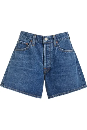AGOLDE Parker Long Denim Shorts - - 23 - Moda Operandi