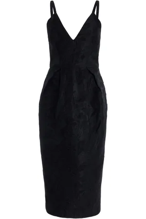 Rosie Assoulin Tulip-Waist Jacquard Midi Dress - - US 0 - Moda Operandi