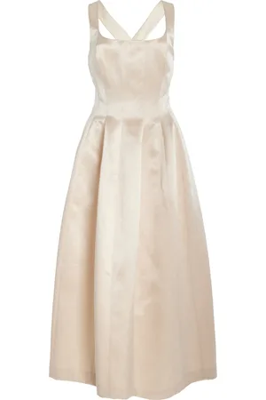 Serafini Duchesse Satin Corset Midi Dress - - IT 38 - Moda Operandi