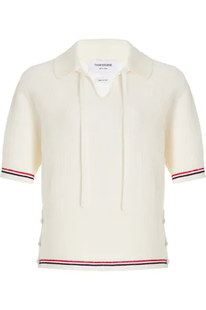Thom Browne Wool-Blend Polo Top - - IT 44 - Moda Operandi