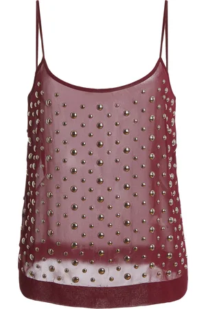 DRIES VAN NOTEN Studded Voile Top - - FR 40 - Moda Operandi