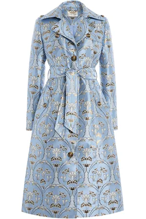Cara Cara Karlie Jacquard Trench Coat - - XS - Moda Operandi
