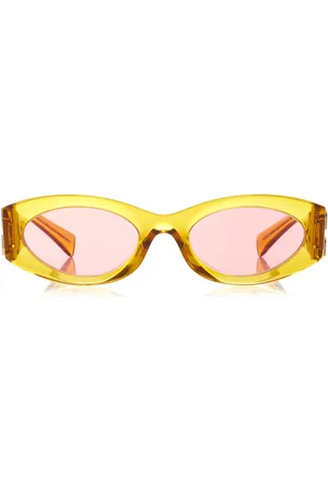 Miu Miu Glimpse Oval-Frame Acetate Sunglasses - - OS - Moda Operandi