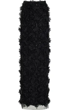 Carolina Herrera Embellished Tulle Maxi Skirt - - US 0 - Moda Operandi