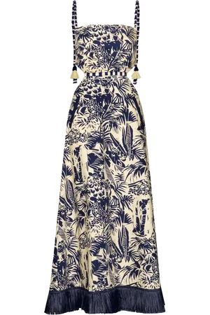JOHANNA ORTIZ Harmony Cutout Cotton-Blend Midi Dress - - US 2 - Moda Operandi