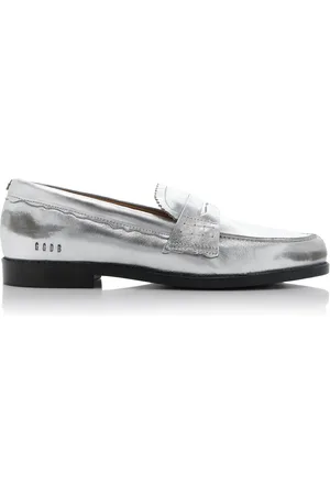 Golden Goose Jerry Metallic Leather Loafers - - IT 36 - Moda Operandi