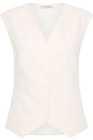 St Agni Organic Cotton-Linen Vest - - S - Moda Operandi