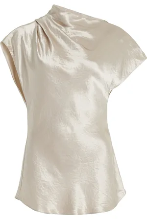 Bondi Born Kobe Draped Satin Bias Top - - XS - Moda Operandi