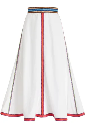 Rosie Assoulin Quartered Cotton A-Line Midi Skirt - - US 4 - Moda Operandi
