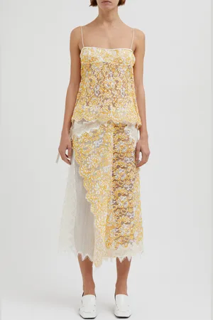 CHRISTOPHER ESBER Sheer Lace Midi Skirt - - AU 10 - Moda Operandi