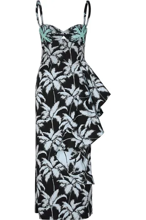 JOHANNA ORTIZ Threaded Palms Ruffled Cotton-Blend Maxi Dress - - US 2 - Moda Operandi