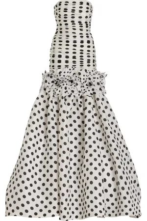 Carolina Herrera Embellished Silk Mermaid Gown - Black/white - US 2 - Moda Operandi