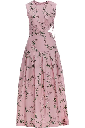 Agua by Agua Bendita Otono Cutout Linen Midi Dress - - L - Moda Operandi