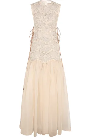 ZIMMERMANN Illuminate Macrame Silk Maxi Dress - - 0 - Moda Operandi