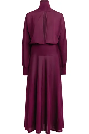 Alaïa Slit Wool Maxi Dress - - FR 40 - Moda Operandi