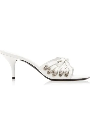 Balenciaga Cagole Leather Corset Sandals - - IT 36.5 - Moda Operandi