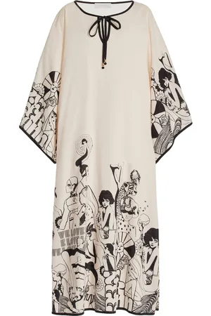 ZIMMERMANN Maxine Cotton Midi Kaftan Dress - - 0P - Moda Operandi